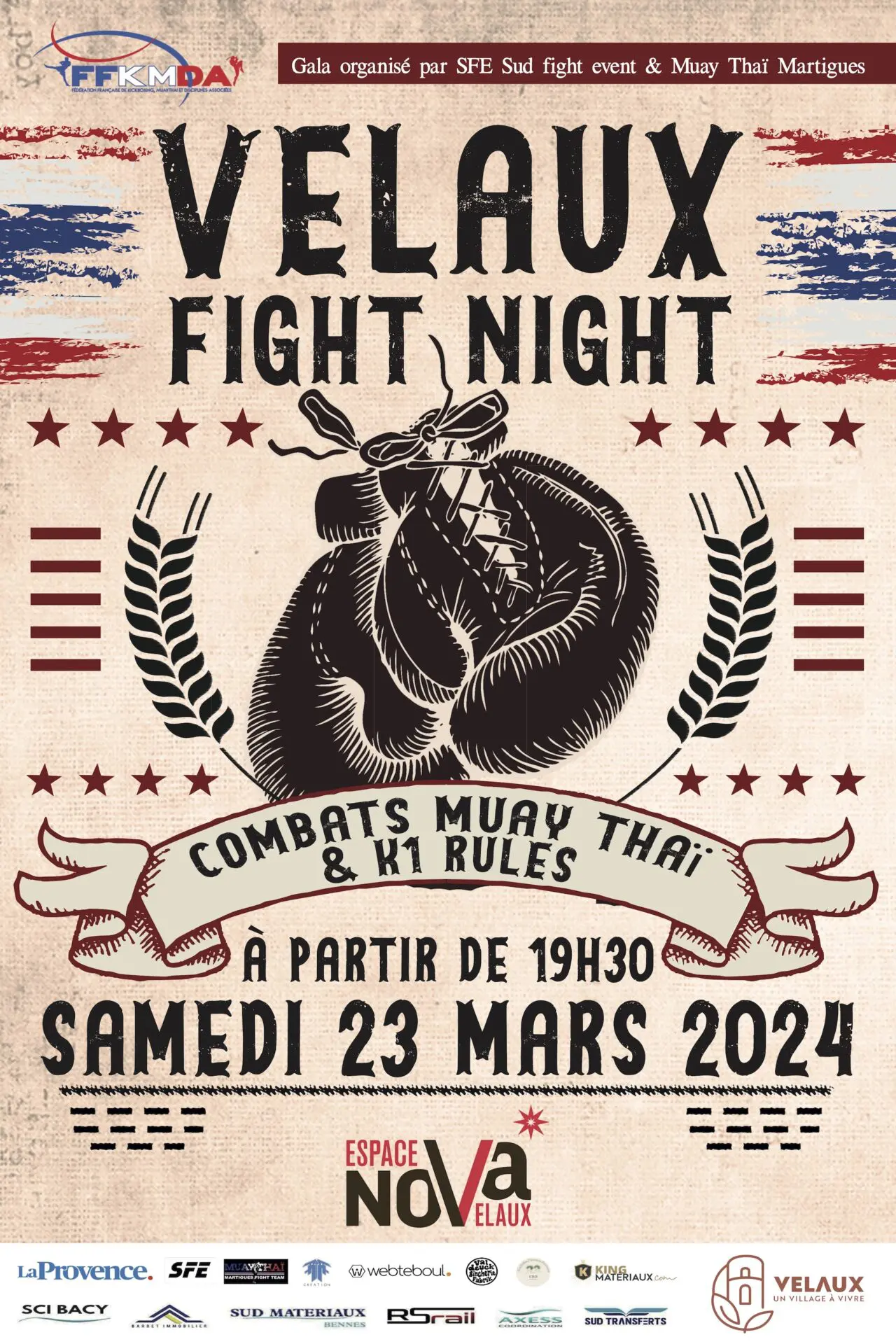 affiche vealux fight night Sud Fight Events